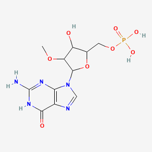 [5-(2-amino-6-oxo-1H-purin-9-yl)-3-hydroxy-4-methoxyoxolan-2-yl]methyl dihydrogen phosphate