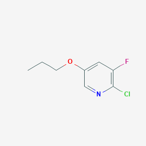 molecular formula C8H9ClFNO B12079534 2-Chloro-3-fluoro-5-propoxypyridine 