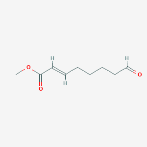 molecular formula C9H14O3 B12079561 2-Octenoic acid, 8-oxo-, methyl ester, (E)- 