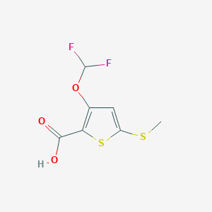 3-(Difluoromethoxy)-5-(methylthio)thiophene-2-carboxylic acid