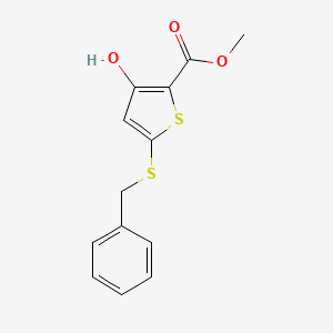 molecular formula C13H12O3S2 B12079588 Methyl 5-(benzylthio)-3-hydroxythiophene-2-carboxylate 