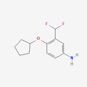 4-(Cyclopentyloxy)-3-(difluoromethyl)aniline