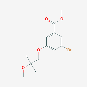 molecular formula C13H17BrO4 B12079681 Methyl 3-bromo-5-(2-methoxy-2-methylpropoxy)benzoate 