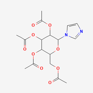 molecular formula C17H22N2O9 B12079706 1-(2,3,4,6-tetra-O-acetyl-beta-d-glucopyranosyl)imidazole 