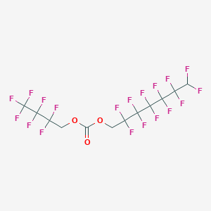 molecular formula C12H5F19O3 B12079752 1H,1H,7H-Perfluoroheptyl 2,2,3,3,4,4,4-heptafluorobutyl carbonate 