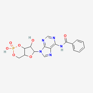 Adenosine, N-benzoyl-, cyclic 3',5'-(hydrogen phosphate)