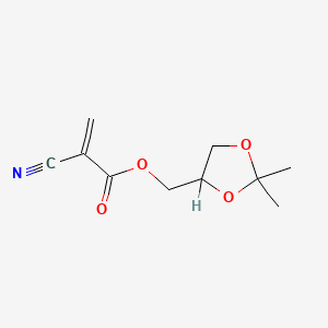 molecular formula C10H13NO4 B1207977 1,2-Isopropylidene glyceryl 2-cyanoacrylate CAS No. 66470-69-7