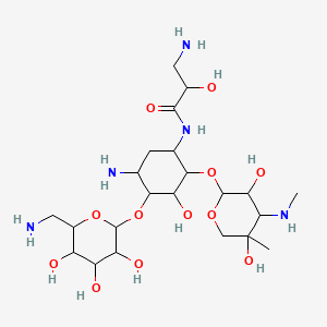 molecular formula C22H43N5O12 B1207981 艾塞帕米星 CAS No. 58152-03-7