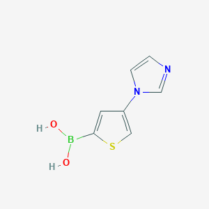 molecular formula C7H7BN2O2S B12079814 Boronic acid, B-[4-(1H-imidazol-1-yl)-2-thienyl]- CAS No. 2225175-40-4