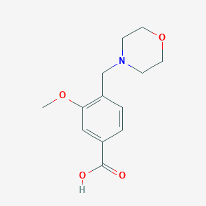 molecular formula C13H17NO4 B12079832 3-Methoxy-4-(morpholinomethyl)benzoic acid 