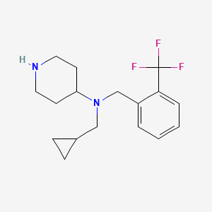 molecular formula C17H23F3N2 B12079875 N-(Cyclopropylmethyl)-N-(2-(trifluoromethyl)benzyl)piperidin-4-amine 