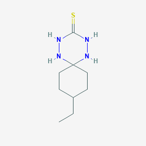 molecular formula C9H18N4S B1207991 9-乙基-1,2,4,5-四氮杂螺[5.5]十一烷-3-硫酮 