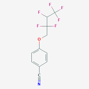 molecular formula C11H7F6NO B12079959 Benzonitrile, 4-(2,2,3,4,4,4-hexafluorobutoxy)- CAS No. 1980086-48-3