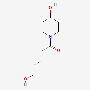 molecular formula C10H19NO3 B12079970 5-Hydroxy-1-(4-hydroxypiperidin-1-yl)pentan-1-one 