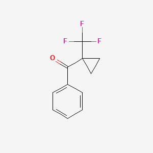 molecular formula C11H9F3O B12080069 Phenyl(1-(trifluoromethyl)cyclopropyl)methanone 