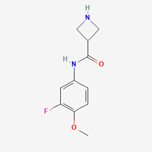 N-(3-fluoro-4-methoxyphenyl)azetidine-3-carboxamide