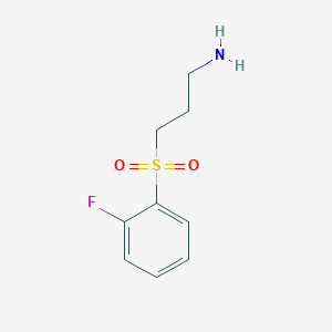 molecular formula C9H12FNO2S B12080138 3-(2-Fluorobenzenesulfonyl)propan-1-amine 