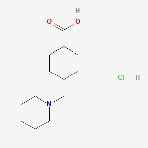 molecular formula C13H24ClNO2 B12080167 trans 4-(Piperidin-1-ylmethyl)cyclohexanecarboxylic acid hydrochloride 