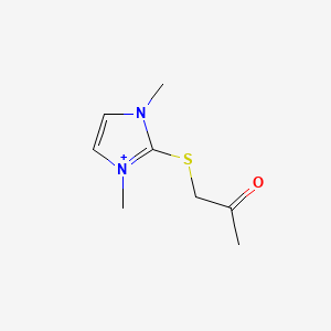 molecular formula C8H13N2OS+ B1208019 1,3-二甲基-2-[(2-氧代丙基)硫]咪唑鎓 