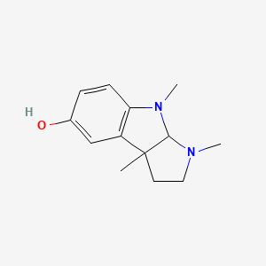 molecular formula C13H18N2O B12080309 Pyrrolo[2,3-b]indol-5-ol, 1,2,3,3a,8,8a-hexahydro-1,3a,8-trimethyl-, (3aS-cis)- 