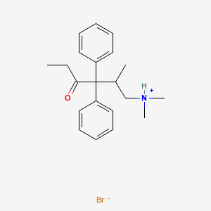 molecular formula C21H28BrNO B1208031 3-Hexanone, 6-dimethylamino-4,4-diphenyl-5-methyl-, hydrobromide CAS No. 63765-85-5