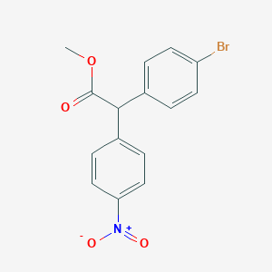 molecular formula C15H12BrNO4 B12080314 Methyl 2-(4-nitrophenyl)-2-(4-bromophenyl)acetate 