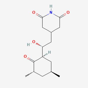 molecular formula C15H23NO4 B1208034 4-[(2R)-2-[(1R,3S,5S)-3,5-dimethyl-2-oxocyclohexyl]-2-hydroxyethyl]piperidine-2,6-dione CAS No. 642-81-9