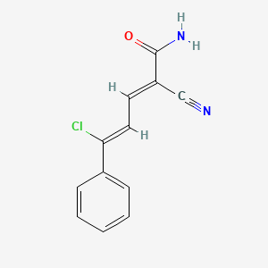 (2E,4Z)-5-chloro-2-cyano-5-phenylpenta-2,4-dienamide