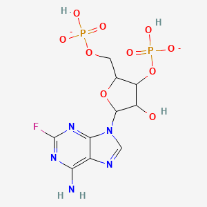 [5-(6-Amino-2-fluoropurin-9-yl)-4-hydroxy-2-[[hydroxy(oxido)phosphoryl]oxymethyl]oxolan-3-yl] hydrogen phosphate