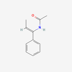 molecular formula C11H13NO B12080471 Acetamide, N-[(1Z)-1-phenyl-1-propenyl]- 