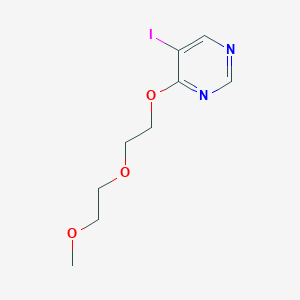 molecular formula C9H13IN2O3 B12080484 5-Iodo-4-[2-(2-methoxyethoxy)ethoxy]pyrimidine 