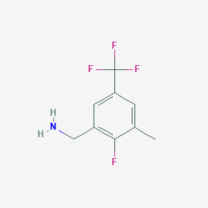 molecular formula C9H9F4N B12080500 2-Fluoro-3-methyl-5-(trifluoromethyl)benzylamine 