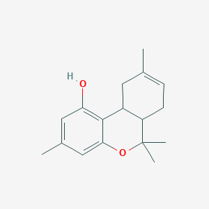 molecular formula C17H22O2 B1208064 6H-Dibenzo(b,d)pyran-1-ol, 6a,7,10,10a-tetrahydro-3,6,6,9-tetramethyl- CAS No. 67805-86-1