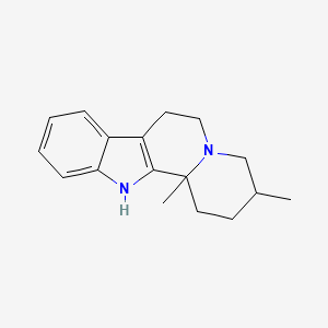 B1208067 3,12b-dimethyl-2,3,4,6,7,12-hexahydro-1H-indolo[2,3-a]quinolizine CAS No. 70605-78-6