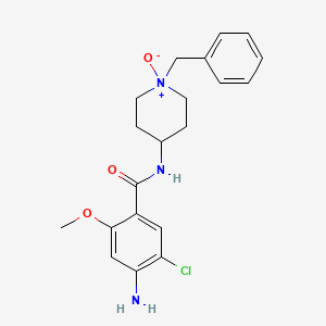 molecular formula C20H24ClN3O3 B1208069 N-(1'-Benzyl-4'-piperidyl-N-oxide)-4-amino-5-chloro-2-methoxybenzamide CAS No. 71084-01-0