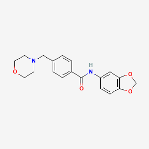 molecular formula C19H20N2O4 B1208090 N-(1,3-苯并二氧杂环-5-基)-4-(4-吗啉基甲基)苯甲酰胺 