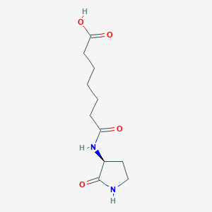 (S)-7-Oxo-7-((2-oxopyrrolidin-3-YL)amino)heptanoic acid