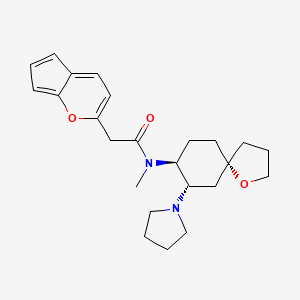 2-cyclopenta[b]pyran-2-yl-N-methyl-N-[(5R,7S,8S)-7-pyrrolidin-1-yl-1-oxaspiro[4.5]decan-8-yl]acetamide