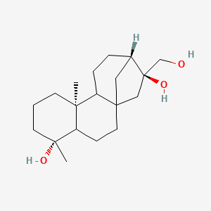 molecular formula C19H32O3 B1208100 19-去-ent-考鲁烷-4α,16β,17-三醇 