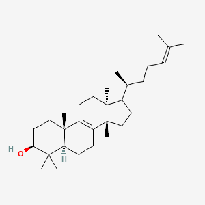 molecular formula C30H50O B1208101 (3S,5R,10S,13S,14S)-17-[(1S)-1,5-dimethylhex-4-enyl]-4,4,10,13,14-pentamethyl-2,3,5,6,7,11,12,15,16,17-decahydro-1H-cyclopenta[a]phenanthren-3-ol 