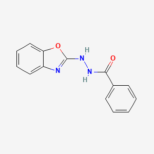 molecular formula C14H11N3O2 B1208102 N'-(1,3-benzoxazol-2-yl)benzohydrazide 