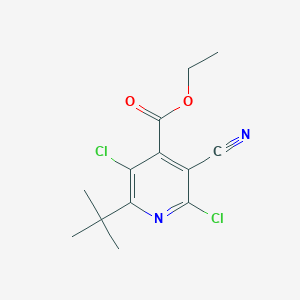 4-Pyridinecarboxylic acid, 2,5-dichloro-3-cyano-6-(1,1-dimethylethyl)-, ethyl ester