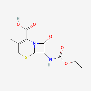 7-(Ethoxycarbonylamino)-3-methyl-8-oxo-5-thia-1-azabicyclo[4.2.0]oct-2-ene-2-carboxylic acid