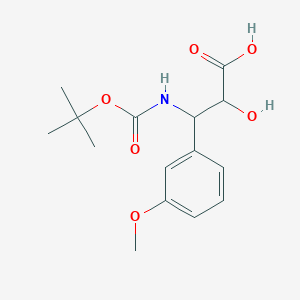 2-Hydroxy-3-(3-methoxyphenyl)-3-[(2-methylpropan-2-yl)oxycarbonylamino]propanoic acid