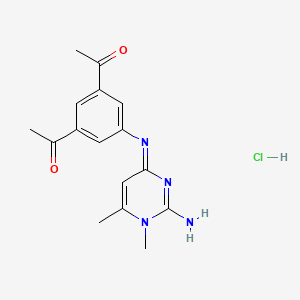 B1208131 2-Amino-4-(3,5-diacetylphenyl)amino-1,6-dimethylpyrimidinium chloride CAS No. 180740-99-2