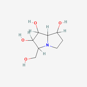 molecular formula C8H15NO4 B1208142 1,2,7-三羟基-3-(羟甲基)六氢-1H-吡咯利嗪 