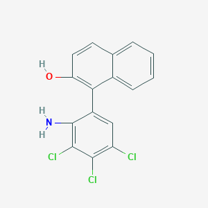 1-(2-Amino-3,4,5-trichlorophenyl)naphthalen-2-ol