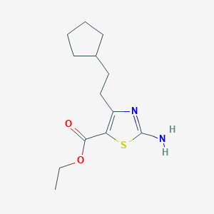 Ethyl 2-amino-4-(2-cyclopentylethyl)thiazole-5-carboxylate