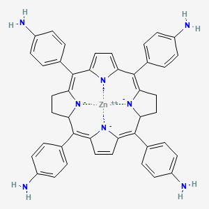 zinc;4-[(1Z,5Z,9Z,14Z)-10,15,20-tris(4-aminophenyl)-2,3,4,11,12,13-hexahydroporphyrin-21,22,23,24-tetraid-5-yl]aniline