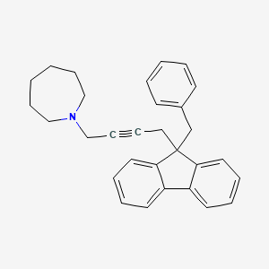 molecular formula C30H31N B1208160 Hexahydro-1-[4-(9-benzyl-9H-fluorene-9-yl)-2-butynyl]-1H-azepine 